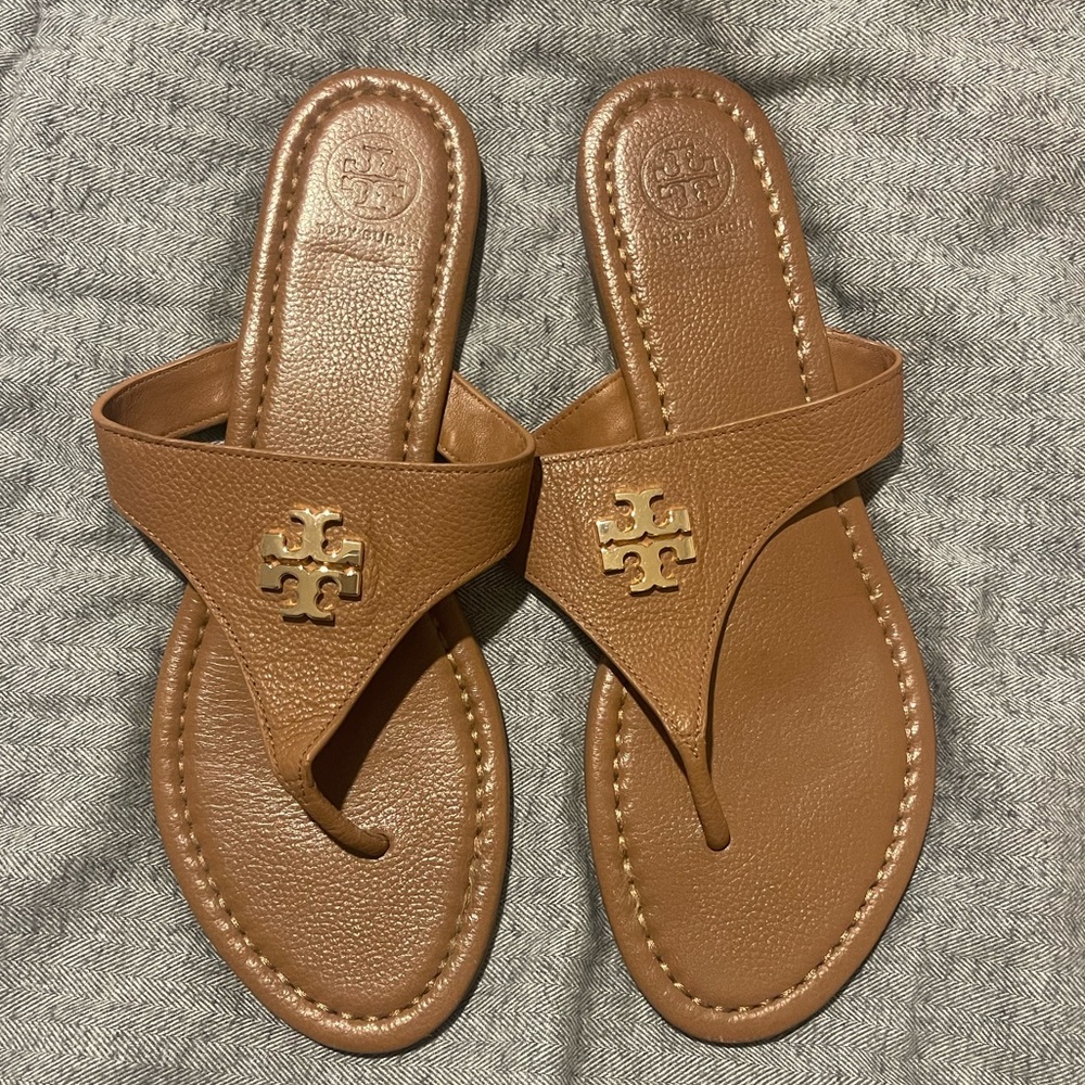 Tory Burch Leather Sandals size 10 in Royal Tan